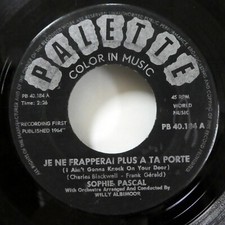 SOPHIE PASCAL 45 Je Ne