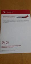 Rossiya Airlines Safety Card Sukhoi superjet RRJ 95