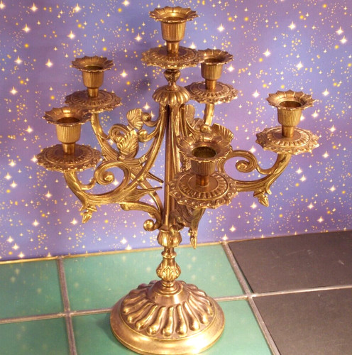 Magnifico candelabro antico - candelabro, 6