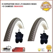 2 Copertoni 26x1/2 Bici Bianco