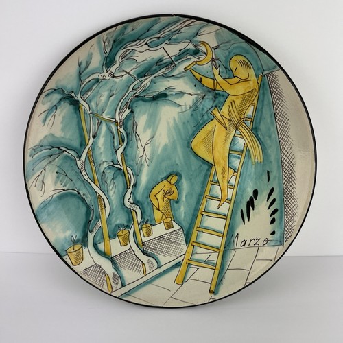 Piatto maiolica metà - in,
