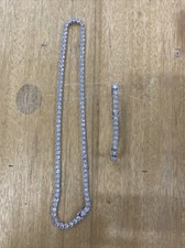 Set bracciale e collana tennis bigiotteria costume