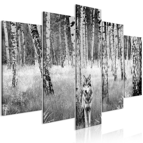 Lupo foresta quadro tela in - foresta,