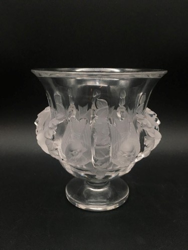Lalique dampierre vase bird - dampierre, /