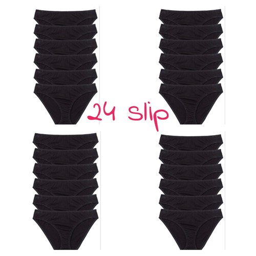 Slip mini donna nero - slip, cotone