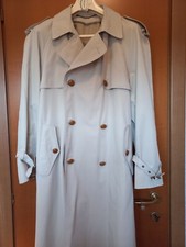  impermeabile  uomo Vintage Bottoni In Pelle Grigio Chiaro 