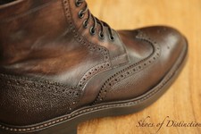 Paul Smith stivali derby brogue in pelle marrone scarpe uomo UK 6 US 7 EU 40