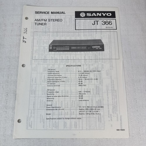 Vintage sanyo service manual - sanyo,