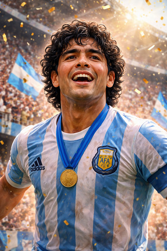 Maradona leggenda del calcio - calcio, |