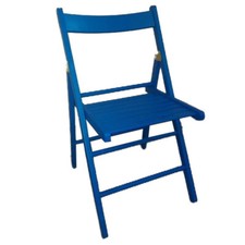 sedia pieghevole blu