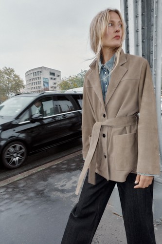 Zara giacca 100 pelle - giacca, 100%