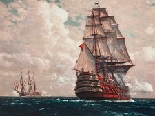Ships at Sea Poster - Canvas