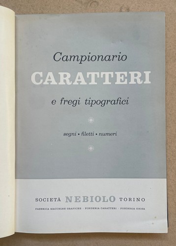 Campionario caratteri - campionario,