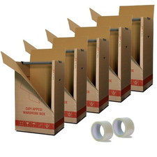 IMBALLAGGI 2000 - Kit 5 Scatole Cartone Porta Abiti Capi Appesi cm. 50x50 H 110