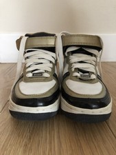 Scarpe da baseball scarpe da ginnastica alte circa taglia UK 5 BOYLondon oro nero bianco danza