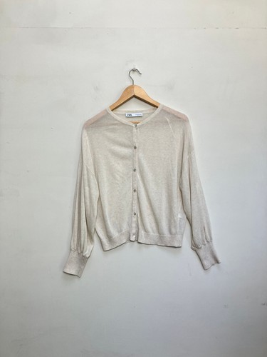 Cardigan zara donna panna - cardigan, m