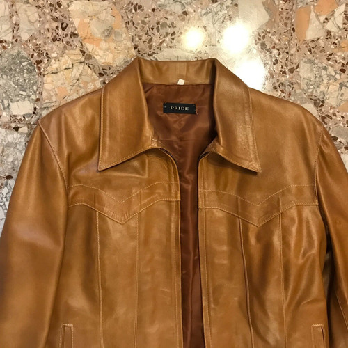 Giacca pelle color marrone - color,