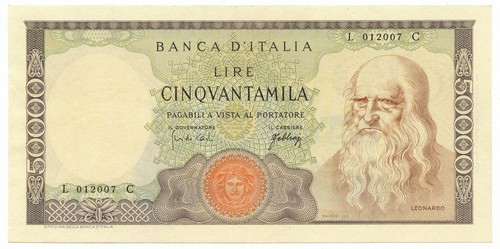 50000 lire banca - lire,