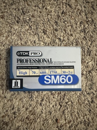 Tdk pro sm60 type cassette - type, ii