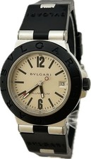 Orologio Uomo Automatico Bvlgari Alluminio AL38TA Quadrante Argento 38mm Ottimo A4748