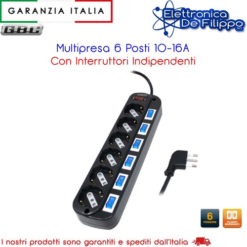 Multipresa posti 16a - multipresa, 10-16a