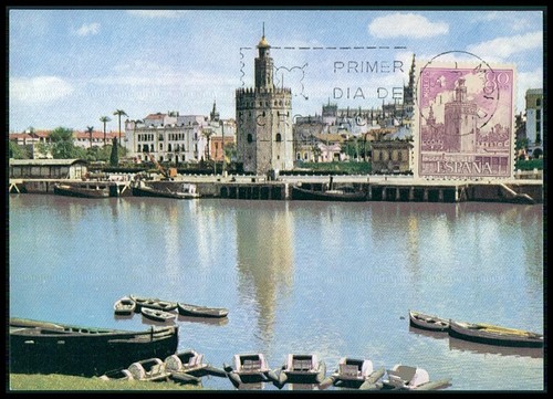 Spagna 1966 siviglia torre - spagna,