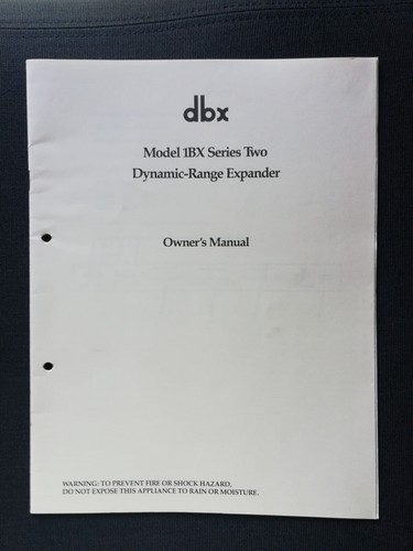 Dbx model 1bx series - series, two