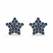 Orecchino zaffiro blu in