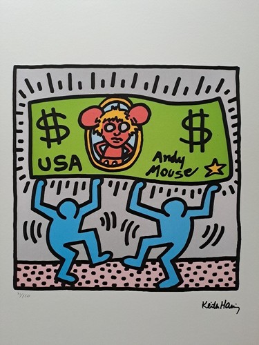 Firmato keith haring dollaro - firmato,