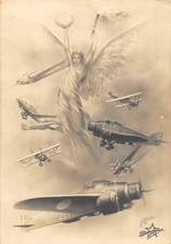 D0730) WW2 AVIAZIONE, AEREI IN VOLO E VITTORIA ALATA