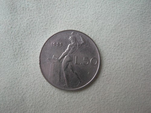 Moneta lire vulcano - moneta, 50
