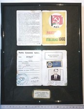 cornice Finta Tessera Partito Comunista Silvio Berlusconi No Santino Frase Meme