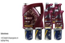 Olio motore 9L MANNOL Energy 5W-30 2x MANNOL Leak-Stop ADDITIVO + motore Doctor