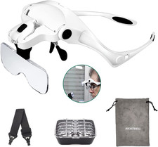 Lente Ingrandimento Con Luce 5 Lenti Intercambiabili(1.0X a 3.5X)