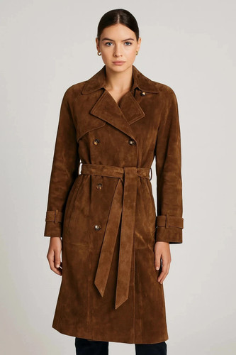 Trench cappotto pelle