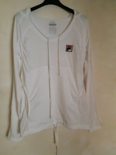 ⁶maglia sportiva con cappuccio marca Fila taglia L di colore bianco