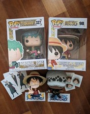 Lotto Funko Pop One Piece Luffy 98 2nd Run Zoro Trafalgar + Regalo Adesivi