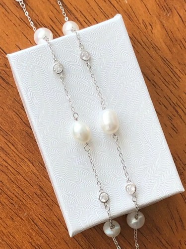 925 sterling silver - silver, cz