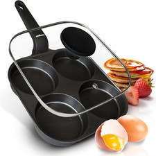 Padella Pancake E Uova Fritte - 21Cm Padella per Pancake Antiaderente Con Coperc