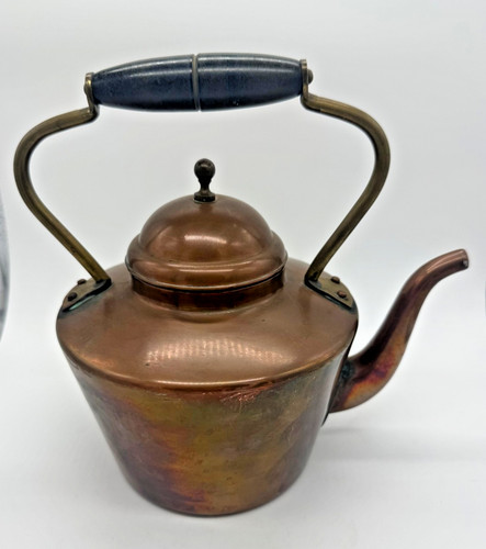 Teiera ottone rame - , manico