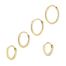 Vero oro giallo ORECCHINI 333