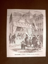 Roma nel 1866 La friggitoria per il giorno di San Giuseppe Lazio