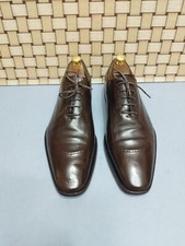 SUTOR MANTELLASSI OXFORD WHOLECUT IN PELLE MARRONE SCURO - UK 10