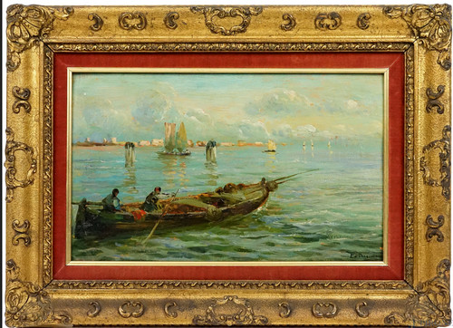 Dipinto olio tavola - su,