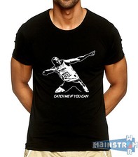 T-SHIRT MAGLIETTA USAIN BOLT POSA OLIMPIADI LONDON 2012 RECORD GIAMAICA