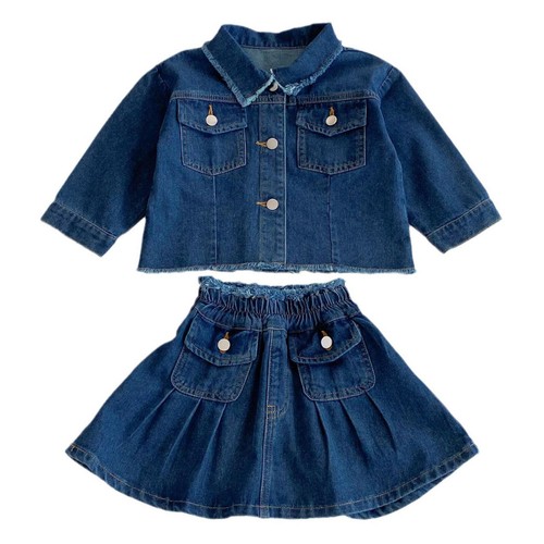 Set bambina elegante denim