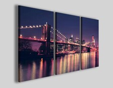 Quadro città New York bridge