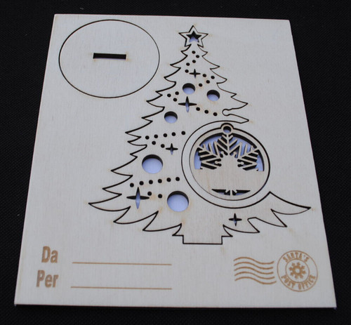 Cartolina auguri legno - legno,