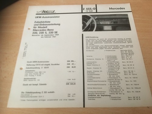 Mercedes 111 accordo - mercedes,