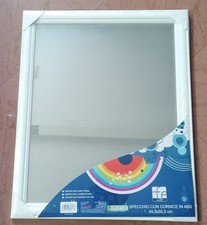 SPECCHIO CON CORNICE ABS BIANCA - CM 45,5x55,5